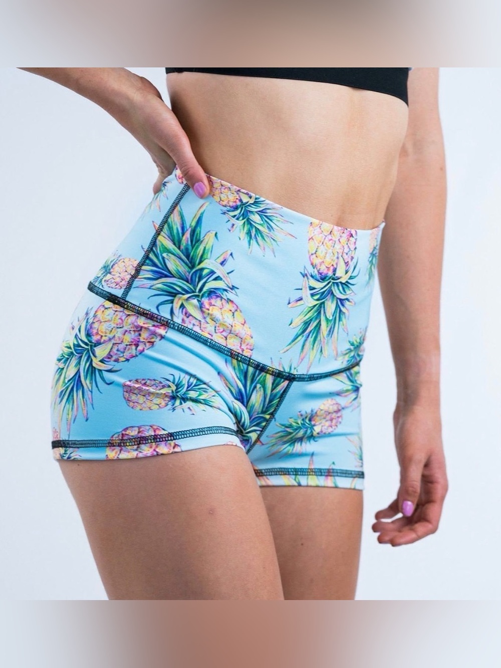 *4/$20* Electro Threads x Rick and Morty Pineapple Athletic Shorts, sz L